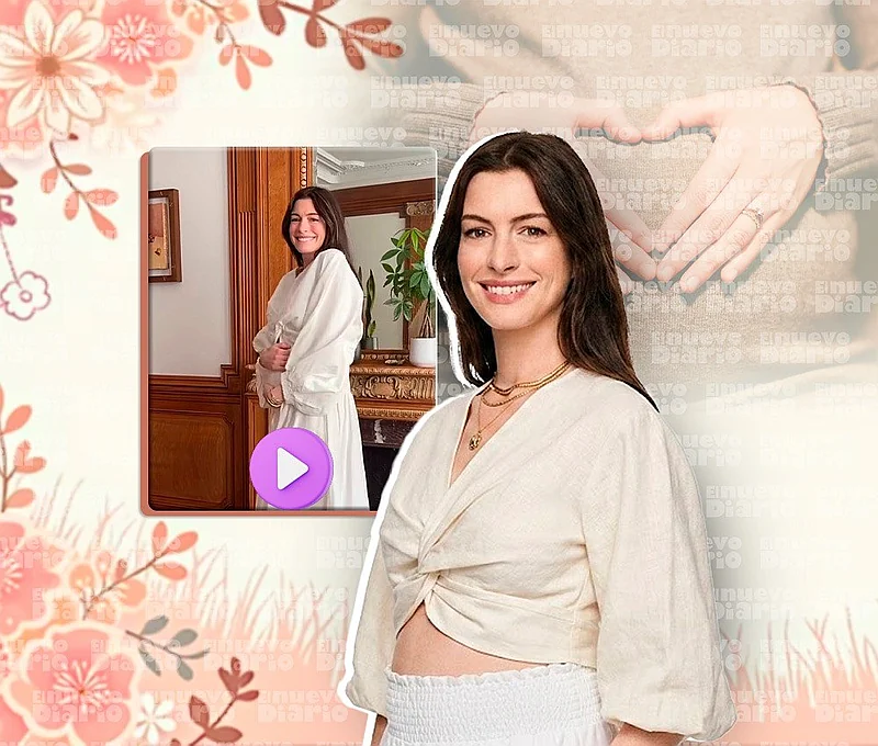 (VIDEO) Anne Hathaway anuncia que está embarazada de su tercer hijo