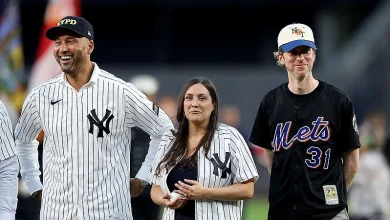 Yankees honran a las víctimas del 11-S con emotivo reencuentro entre Derek Jeter y Brielle Saracini
