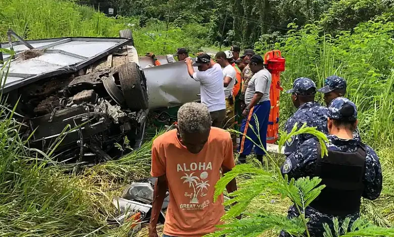 Accidente en autopista Duarte: fallece Ariel López y hieren a Johnny Manuel Asusano