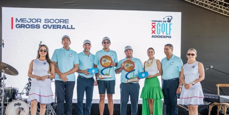 Espínola y Lomba conquistan el máximo galardón torneo de golf Adoexpo