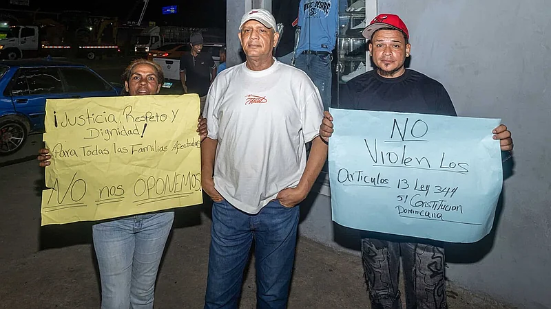 Familias del km 28 de la Duarte exigen compensación justa tras tres días de protestas