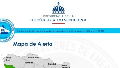COE eleva a 16 las provincias en alerta por vaguada; el Sur en amarillo