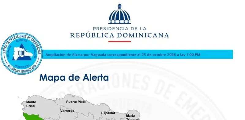 COE eleva a 16 las provincias en alerta por vaguada; el Sur en amarillo