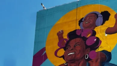 Angurria pinta en Nueva York el mural más alto de EE. UU. y lleva el nombre de RD a la cima