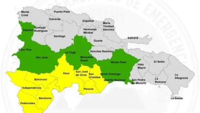 COE activa alerta amarilla en Barahona y Pedernales por vaguada; lluvias fuertes desde la tarde