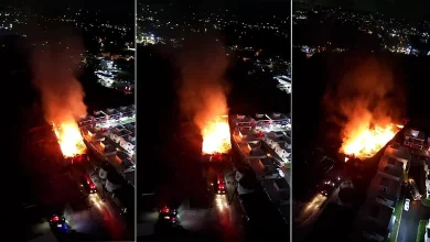 Bomberos controlan incendio en fábrica de aceite de Cambita tras más de cinco horas