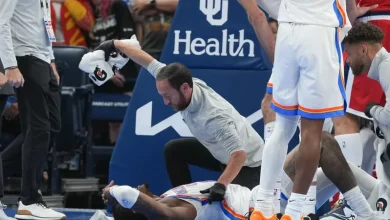 Jalen Williams sale en camilla por grave lesión y Thunder vence a Clippers