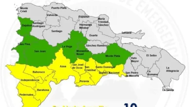 COE amplía alerta amarilla: Barahona, Bahoruco, Independencia y Pedernales entre las provincias bajo aviso